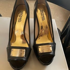 Michael Kors Black Peep Toe Pump